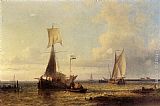 Abraham Hulk Snr Shipping In A Calm painting